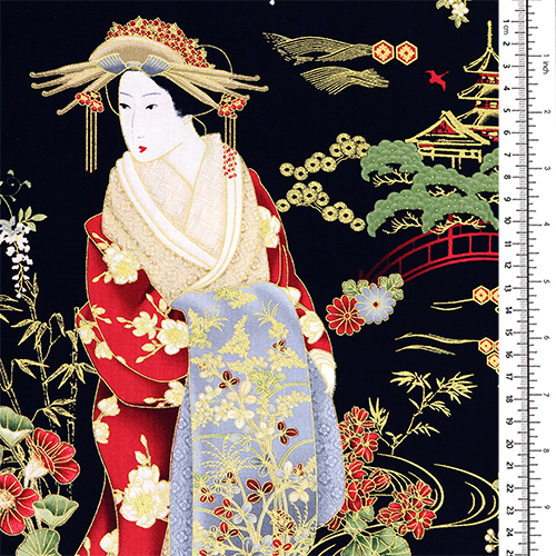 Kyoto Metallic Japanese Geishas 1