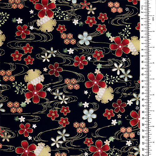 Kimono Kyoto Metálico de Flores Geo 1