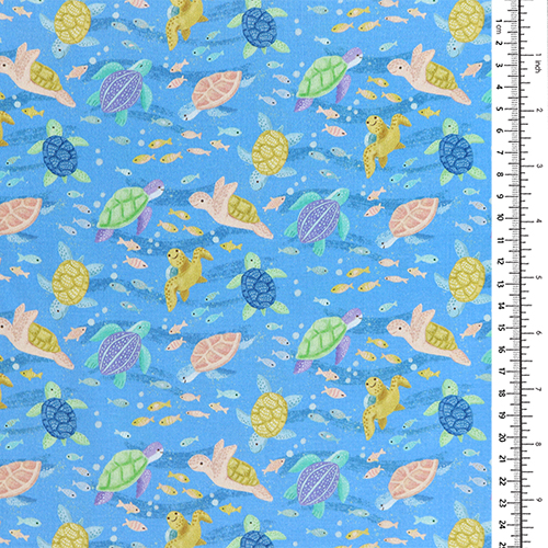 Adorables Tortugas Marinas Esparcidas Y Peces Del Océano 1
