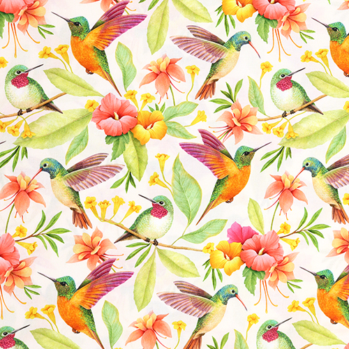Kolibri Tropische Blumen Mit Nektar