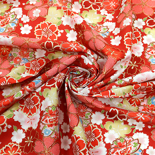 Fleurs de Cerisier à Motifs Dorés 2