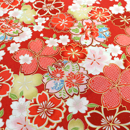 Fleurs de Cerisier à Motifs Dorés 5