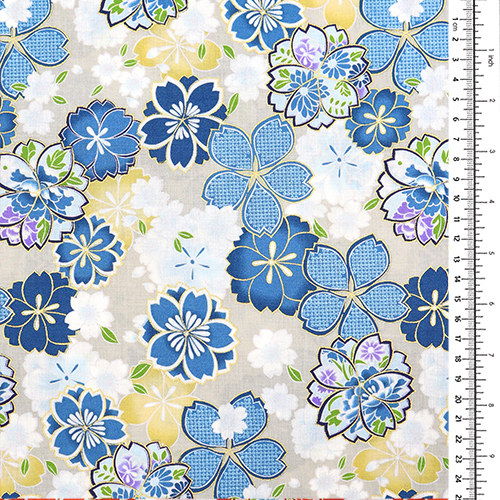 Fleurs de Cerisier à Motifs Dorés 1