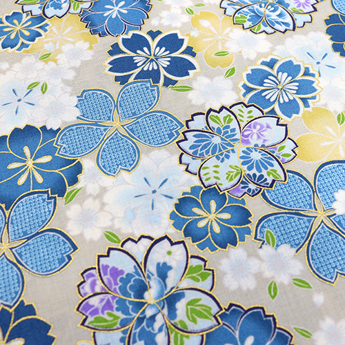 Fleurs de Cerisier à Motifs Dorés 5