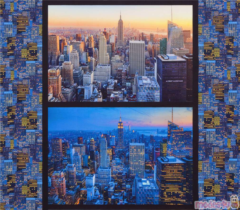 Robert Kaufman colorful city fabric modeS4u
