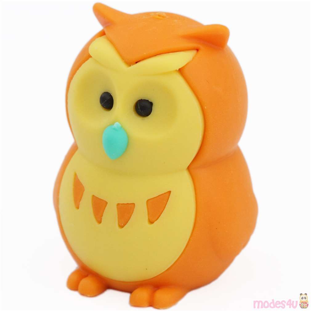 orange owl bird eraser by Iwako from Japan modeS4u