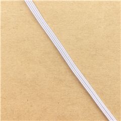 0,3 cm breites Gummiband in Wei von Japanese Indie
