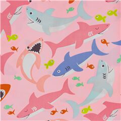 Groe Bissen Strandpromenade Fische Haie Stoff von Alexander Henry
