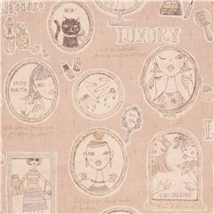 Filles Illustres Cosmtiques Miroirs Et Cadres Tissu par Japanese Indie