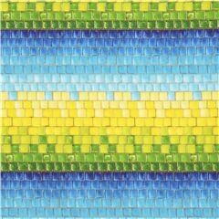 Tissu  carreaux bleu vert dgrad avec effet verre Tissu par Quilting Treasures
