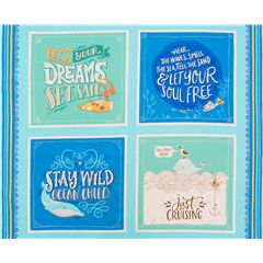 Inspirational Motivational Dream Free Text Fabric by Michael Miller