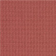 Solide Waffel Verbranntes Rot Stoff von Stof France