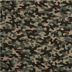 Tissu motif camouflage marron vert beige style arme Tissu par Timeless Treasures