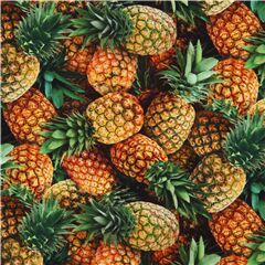 tropisch Ananas Obststoff Stoff von Elizabeth's Studio