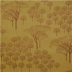 Tissu en coton dor bosquet d'arbres nus Tissu par Alexander Henry