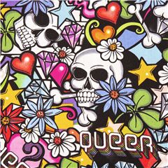 Queer Street Bunte Graffiti-Schdel Stoff von Alexander Henry