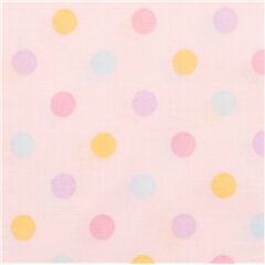Tela retcula lunares amarillo rosa prpura azul algodn laminado rosa de Japn Tela de Cosmo