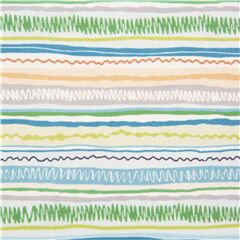Strisce Giungla A Zigzag Colorate E Scarabocchiate Tessuto di Michael Miller