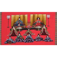 Panneau De L’Empereur Pour La Fte Des Poupes Hinamatsuri Japonaise Tissu par Kokka
