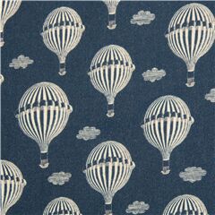 la Parisienne weier Heiluftballon blauer Baumwollstoff Stoff von Michael Miller