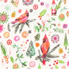 Rebel without a Clause Holiday Cardinals Gnomes Fabric by Dear Stella