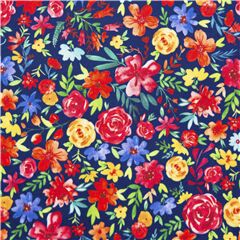 Flower Joy Rainbow Flowers Fabric by Michael Miller