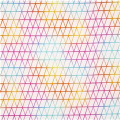 Regenbogen Geometrische Dreiecke Gitter Stoff von Michael Miller