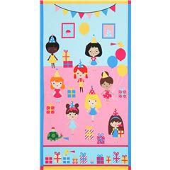Tissu avec des enfants qui font la fte, Girl Friends Tissu par Robert Kaufman