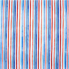 Fines Rayures Rustiques Rouge Bleu Blanc Tissu par Michael Miller