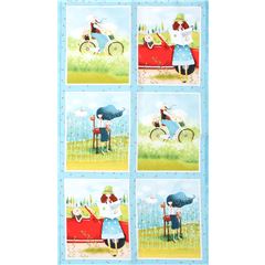 Tissu avec des cadres photos avec des gens, The Traveller Tissu par Quilting Treasures