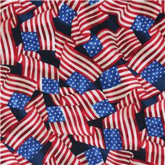 USA Flagge rot blau wei Streifen Stoff von Timeless Treasures