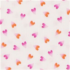 USA Stoff rosa orange Mini Herz Stoff von Timeless Treasures