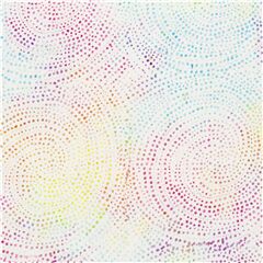 bunter Batikstoff mit gepunkteten Spiralen im Batik-Stil Stoff von Timeless Treasures