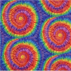 Rainbow Spiral Circles Super Soft Cuddly Fabric by Timeless Treasures