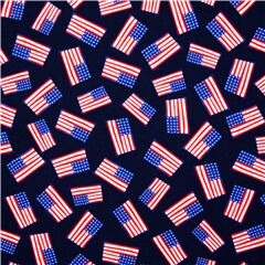 Bannires toiles Petits Drapeaux Disperss Tissu par Michael Miller