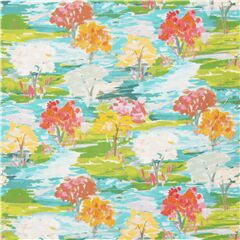Aquarell Baumlandschaft Baumwollstoff Stoff von Dear Stella