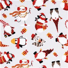 Weihnachtsgnome Und Schneemnner Stoff von Stof France
