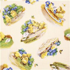 Baby Kken Baumwolle Ostern Stoff creme Hintergrund Stoff von Elizabeth's Studio