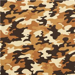 Tissu en coton avec un motif de camouflage kaki de l'arme Tissu par Robert Kaufman