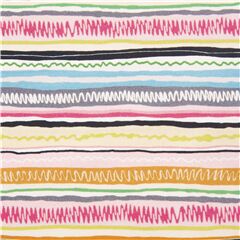 Strisce Giungla A Zigzag Colorate E Scarabocchiate Tessuto di Michael Miller