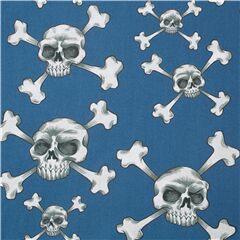 Totenkopf Und Gekreuzte Knochen Piraten Halloween Stoff von Alexander Henry