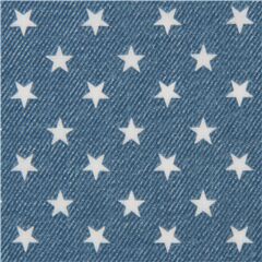 Tissu double gaze bleu fonc avec des toiles blanches Tissu par Cosmo