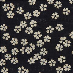 Tiefes Indigo Zartes Mini Sakura Kirschblte Stoff von Japanese Indie