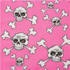 Totenkopf Und Gekreuzte Knochen Piraten Halloween Stoff von Alexander Henry