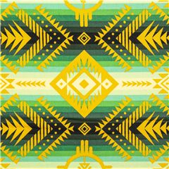 grner Tucson-Stoff, bunte Bnder, inspiriert von Serape, Decke, gelb, geometrisch Stoff von Elizabeth's Studio