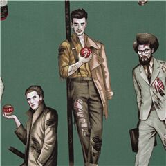 M�sculo Con Cerebro Atractivos Hombres Zombi Pin-Up Tela de Alexander Henry