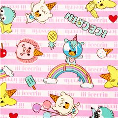 Tissu Oxford iii Icecrin sous licence crmes glaces arcs-en-ciel fruit Kiyohara Tissu par Japanese Indie