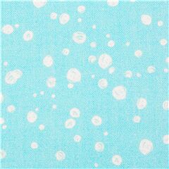 Tissu en coton bleu clair avec des bulles blanches d'cume de mer Tissu par Michael Miller