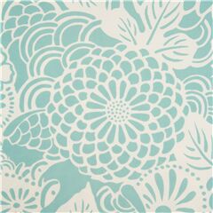 Grn-Blaue Groe Knstlerische Schablone Dahlienblume Stoff von Alexander Henry