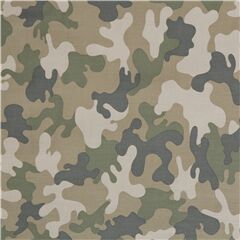 Tissu en coton motif camouflage style militaire kaki vert clair Tissu par Dear Stella